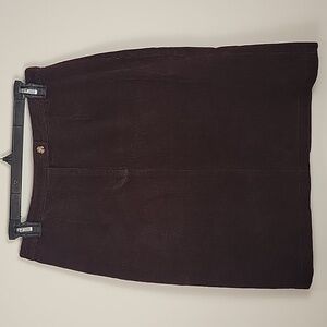 Vintage Laura Ashley Brown Corduroy Women Skirt‎